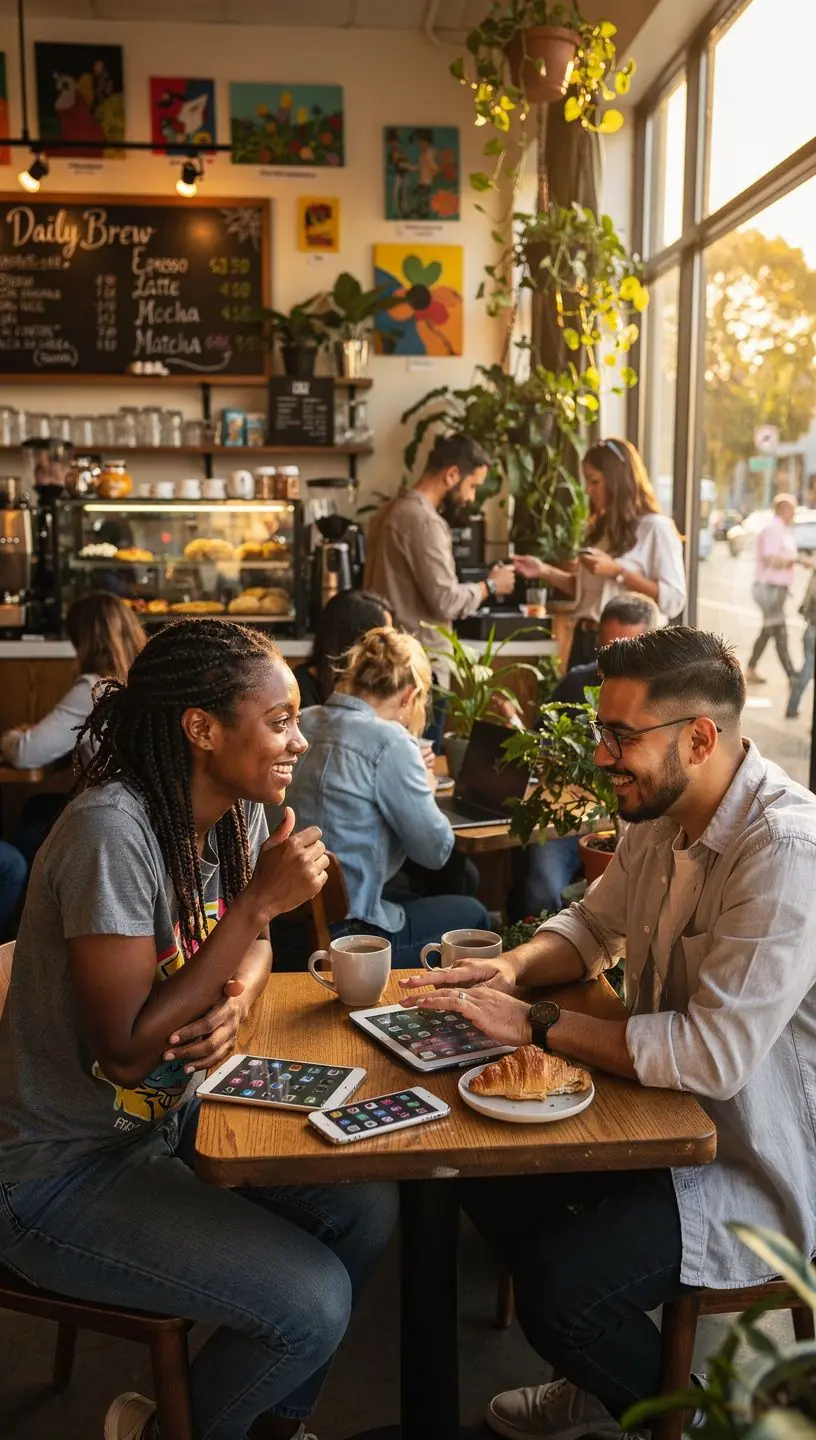 Friendly tech expert explaining software features on a video call with clear, easy-to-understand visuals.